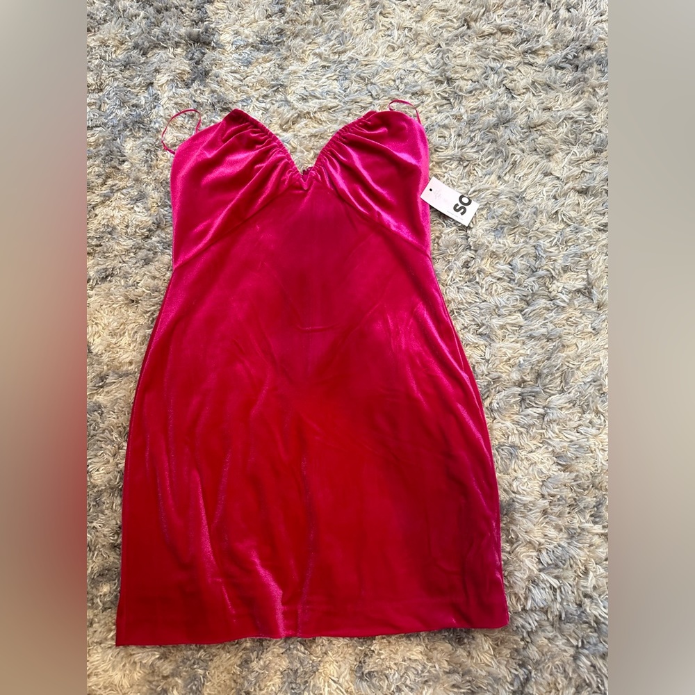 Brand new tags, strapless, hot pink/fuchsia dress size medium